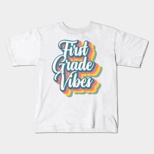 Retro First Grade Vibes Kids T-Shirt